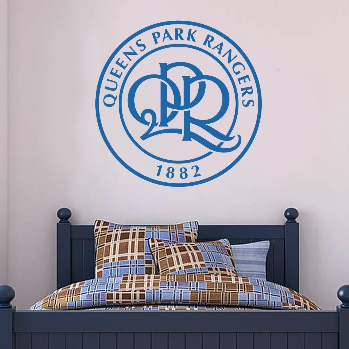 Beautiful Game Queens Park Rangers Football Club Crest Wall Sticker QPR Badge Vinyl Mural Decal Bedroom (90cm x 90cm)