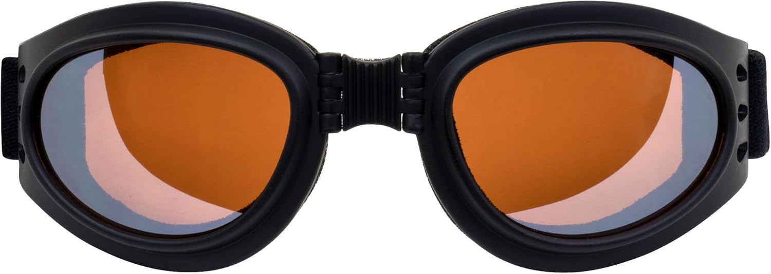 Global Vision 2 Pairs Adventure Padded Motorcycle Riding Goggles Black Foldable Frame w/Smoke & Driving mirror Lenses - Image 6