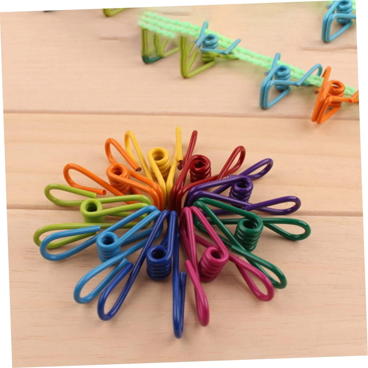 Clothes Pegs for Washing Line 100 Pcs Stainless Steel Clothespins Clips Cord Clothes Pins File Folders Socks Clothespin