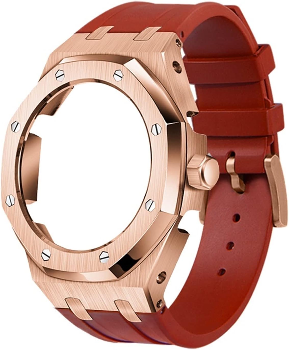 Soft Silicone Strap Metal Case For GA2100-4A Mod Retrofit Kit