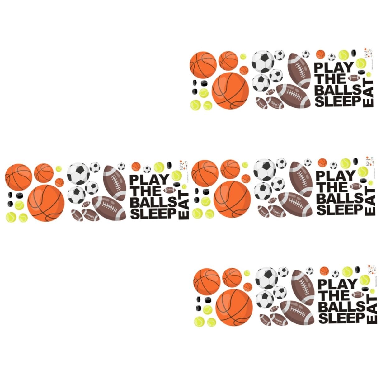 Toyvian 4pezzi Adesivi Murali Decorativi Per Ragazzo Ragazza Stickers Rimovibili Con Motivi Sportivi Di Calcio e Basket Per Camerette e Stanze Dei Giochi