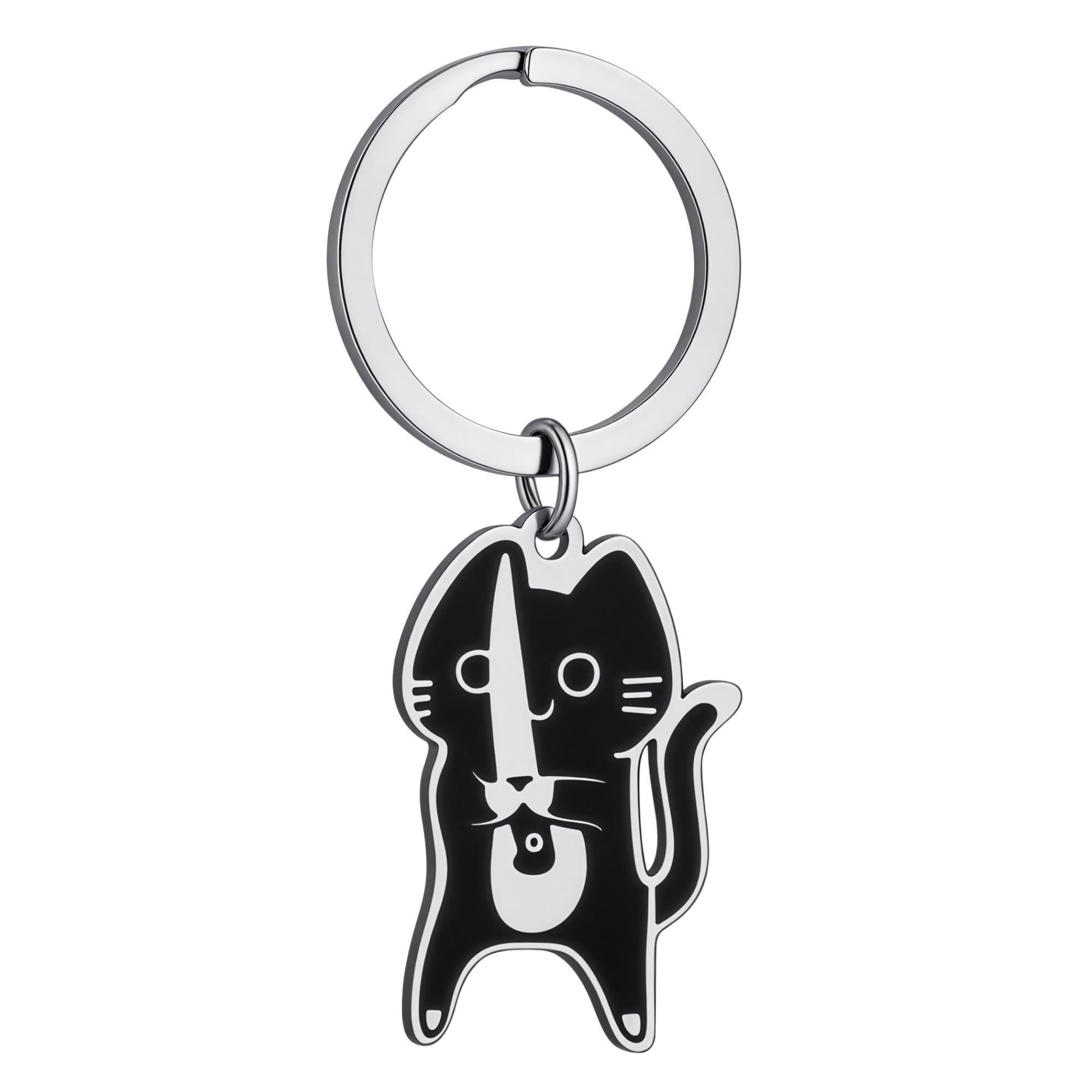 XIANNVXI Cat Keychain Gifts for Women Black Cat Gift Cute Key chain Funny Keychain Gifts for Cats Lovers