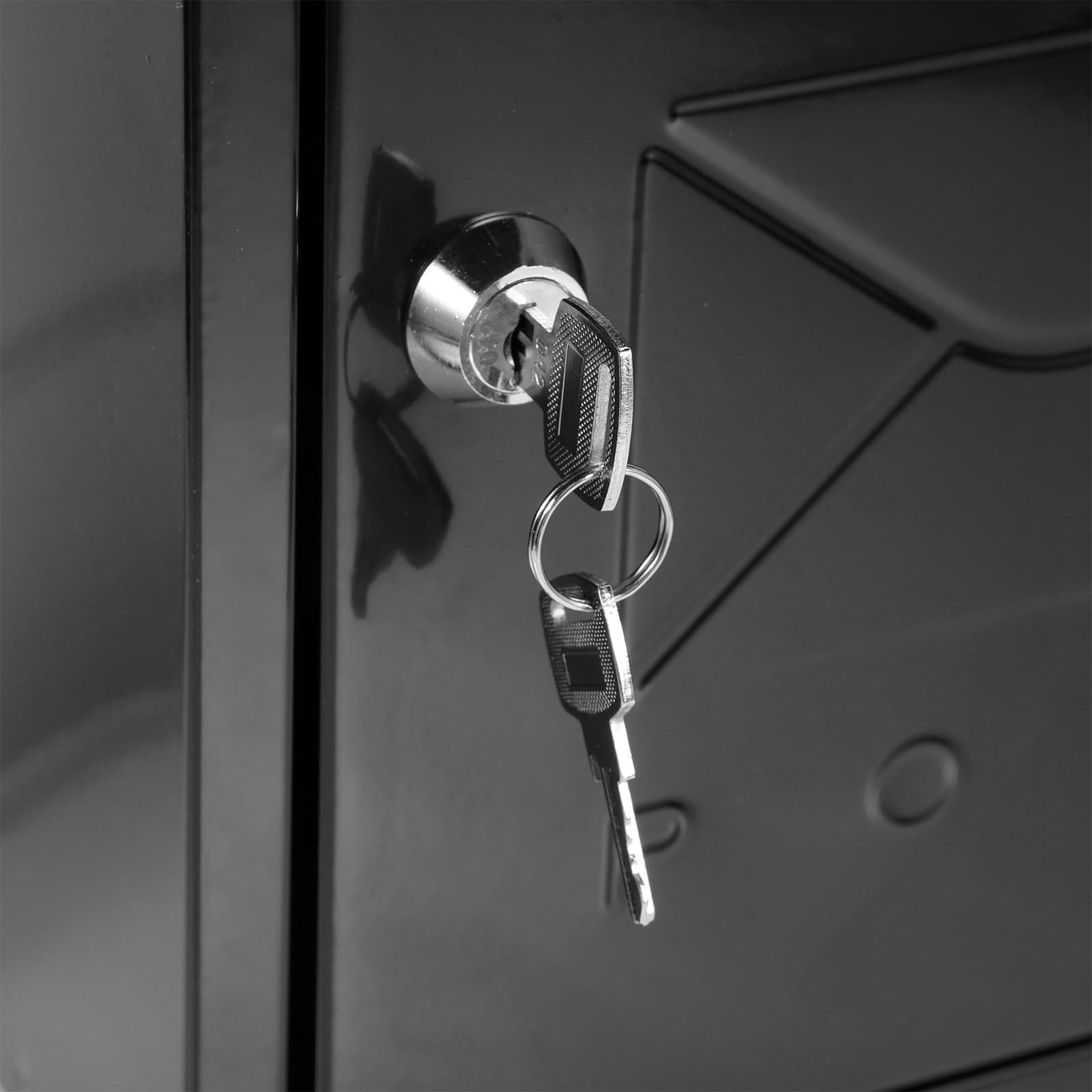 Buzón de Pared Vintage con Cerradura, Hierro, Negro para Hogar