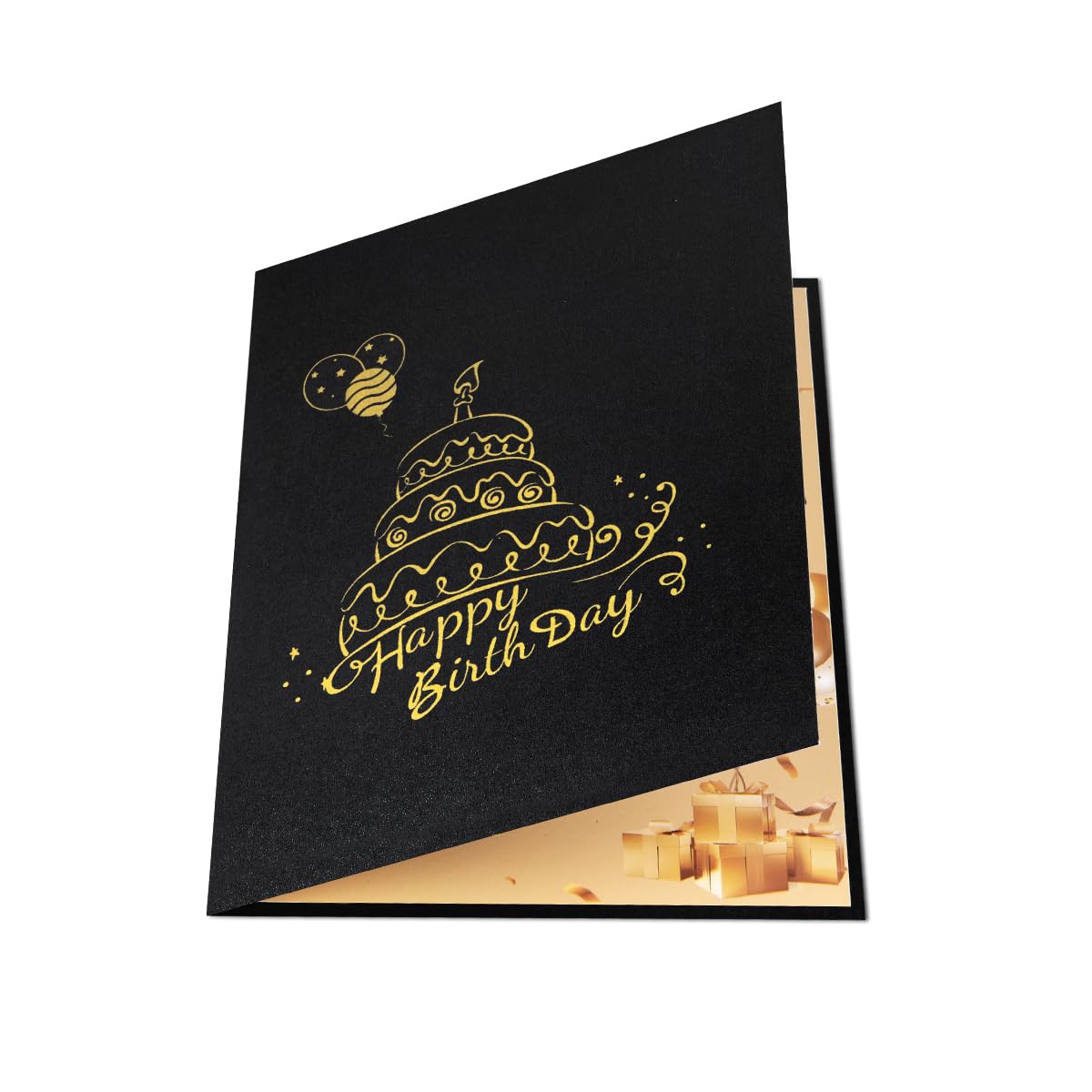 Husband Birthday Card Box Set CNLITIHEKA Black Gold Birthday Card, Pop Up With Envelope, 3D Happy Birthday Greeting Cards For Men Women Wife Husband Grandma Grandpa Birthday Cards Birthday Gift Card-849333