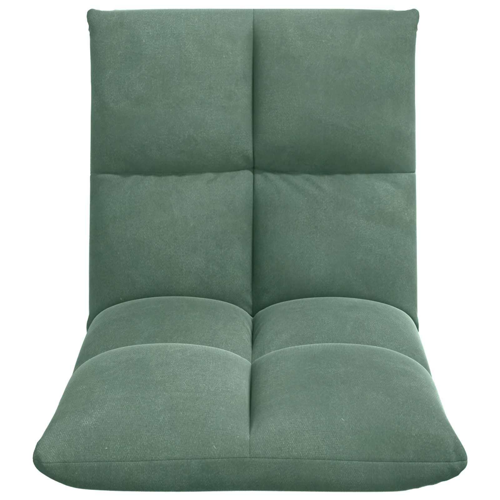 Krzesło podłogowe, zielone morze, aksamit, 50 x 61 x 57 cm, regulowane, z 5-stopniowym oparciem, składane, ergonomiczne, do czytania, jogi, biura, gier, zajmuje mało miejsca