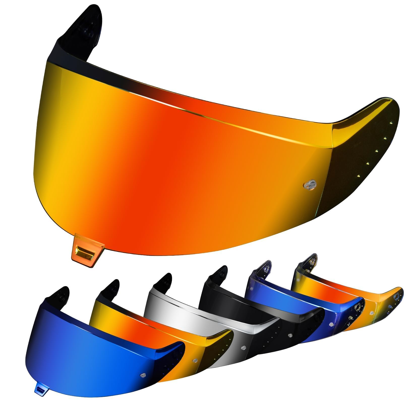 PSLER Visière de Casque pour shark skwal i3 ridill 2 d-skwal 3 Visière Teintée Casque de Moto Accessoires de Remplacement(Rouge Doré Profond)