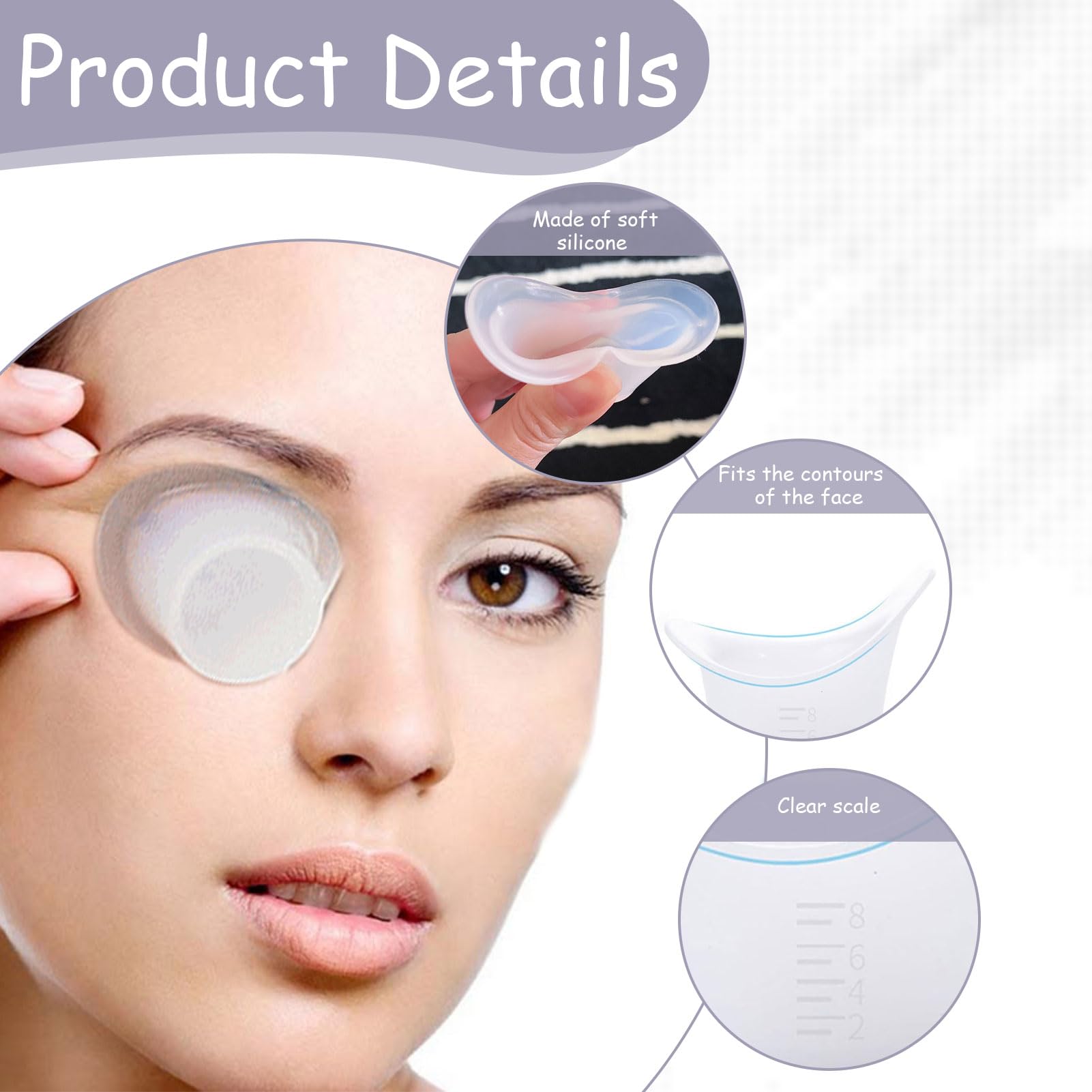 Lavaojos Bañera de ojos 4 piezas 8 ml silicona portátil limpieza ocular