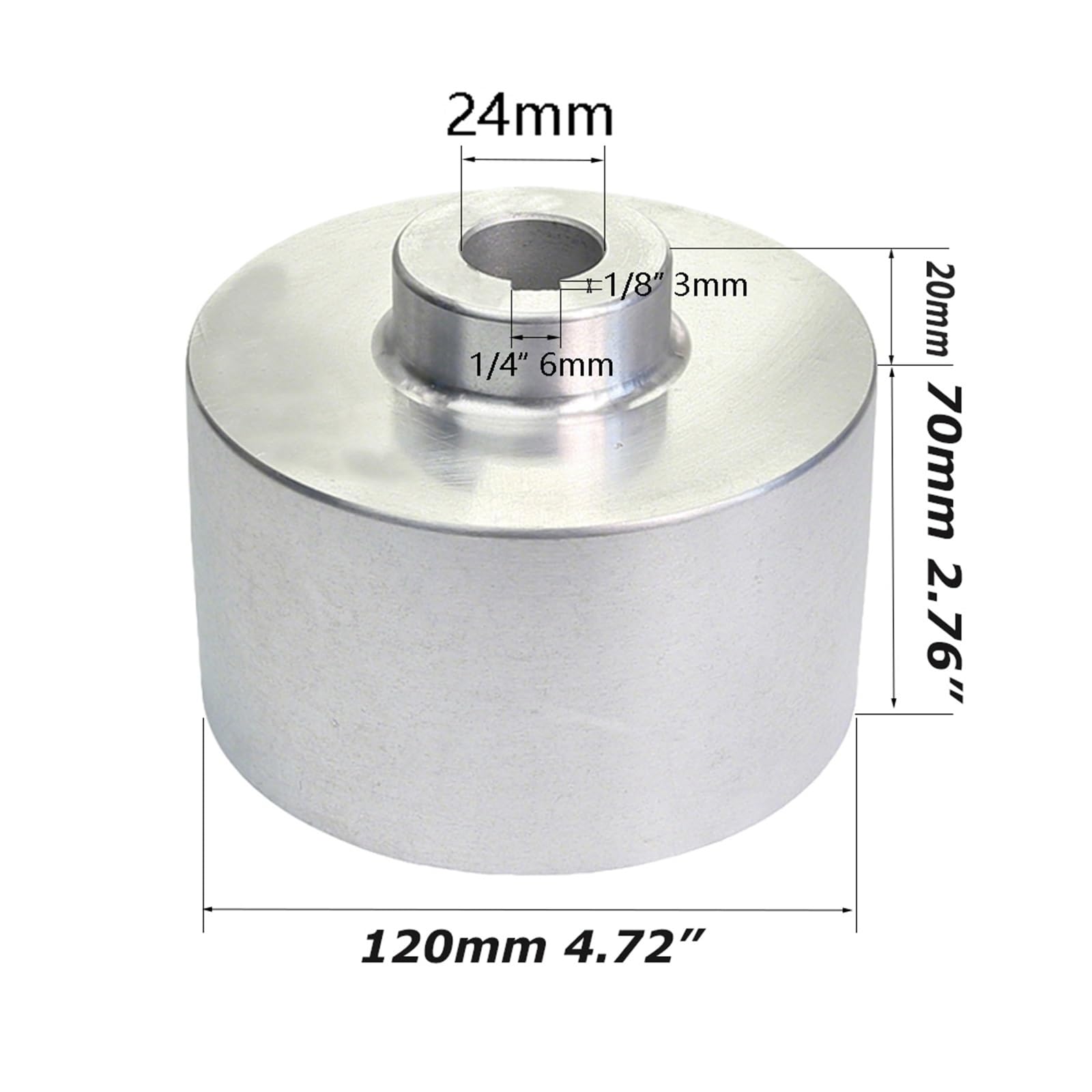 1 Uds. Lijadora de correa rueda totalmente aluminio 50-200mm, polea contacto, activa(120x70x24mm K6x3)