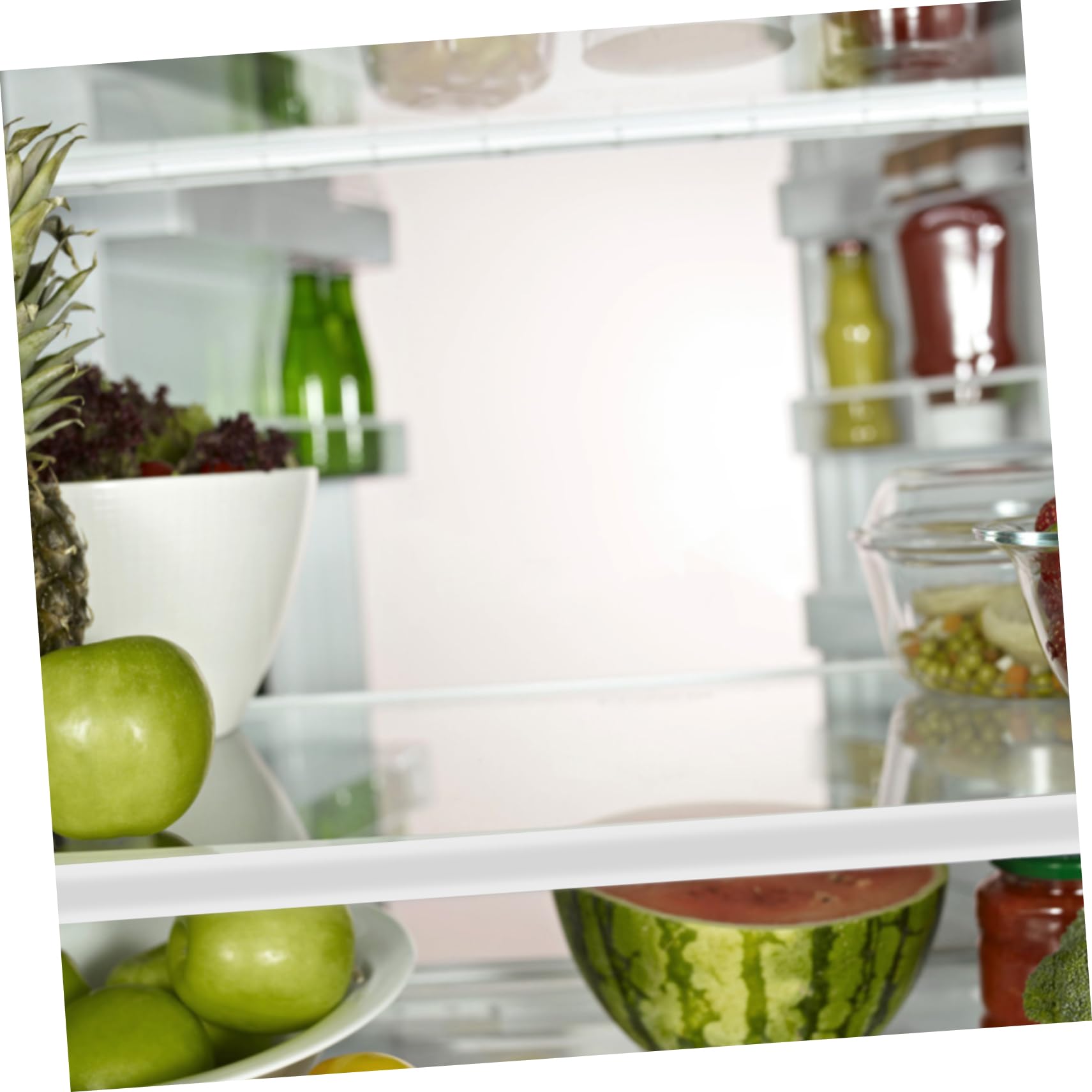 SHINEOFI Mensola Frigorifero Facile Installazione per Frigorifero in Vetro Temperato, Divisore per Alimenti Freschi Uso Domestico
