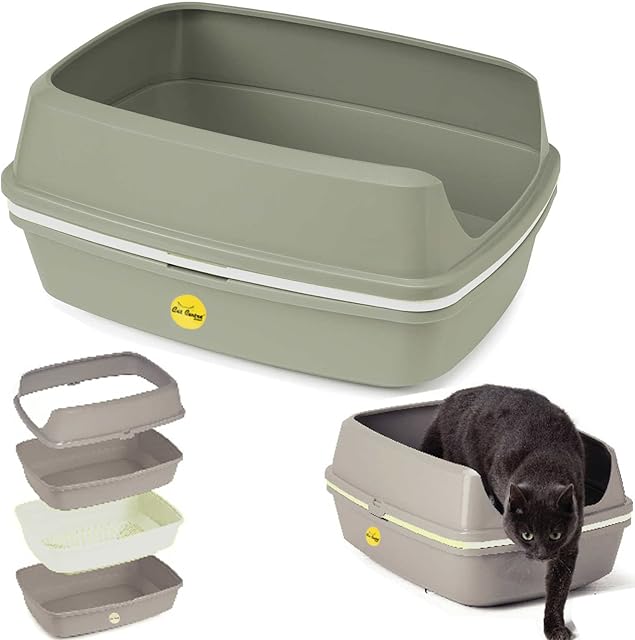 Sifting Cat Litter Tray Scoopless Toilet Box With Frame Pan Loo