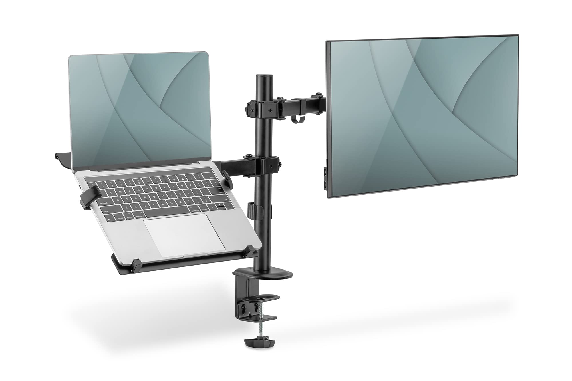 DIGITUS Support écran - Pince de table - Support pour ordinateur portable - 1 écran - Jusqu'à 32 pouces - VESA 75x75, 100x100 - Noir