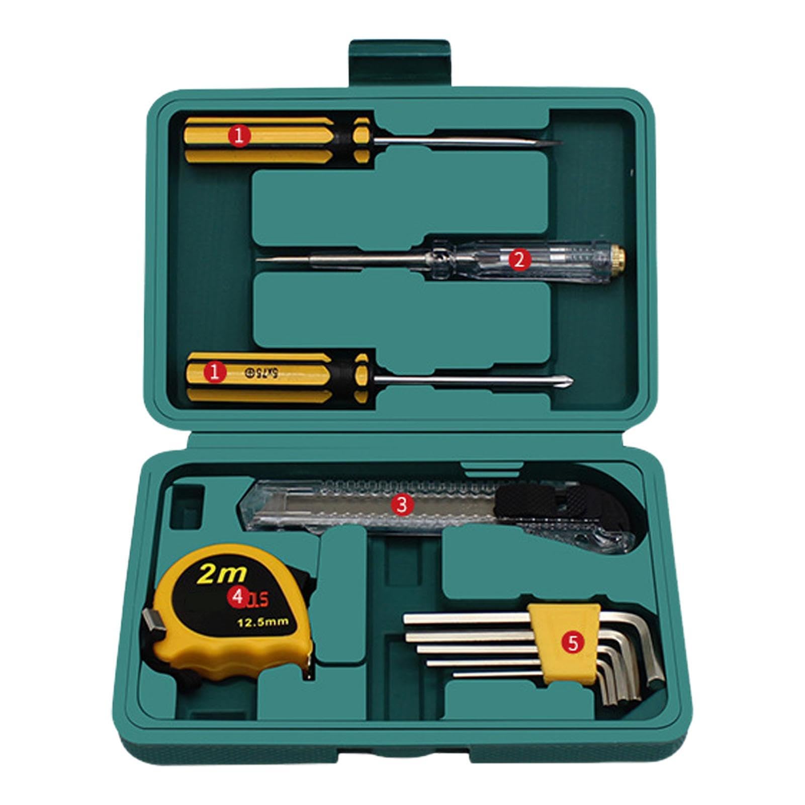 Household Tool Kits, Multifunctional Hardware Tool Box, Household Hand Kit, New Apartment Essentialls, High Quallity Screwdriver Pliers Repair Set, Portable for DIY Home Repairs for Men Women
