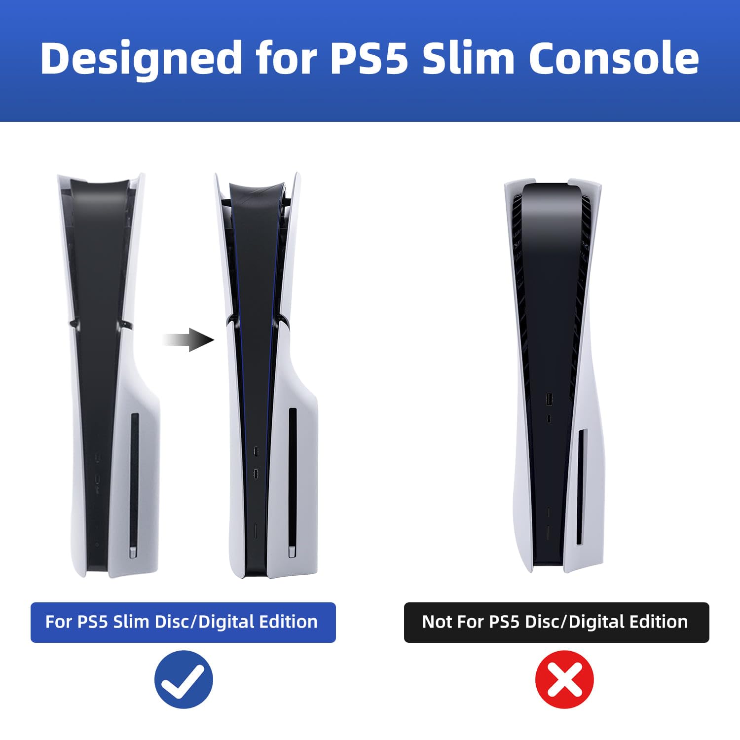Mcbazel Mezzo Adesivo Skin Sticker Decal Cover Vinile per PS5 Slim Digital/Disc Edizion