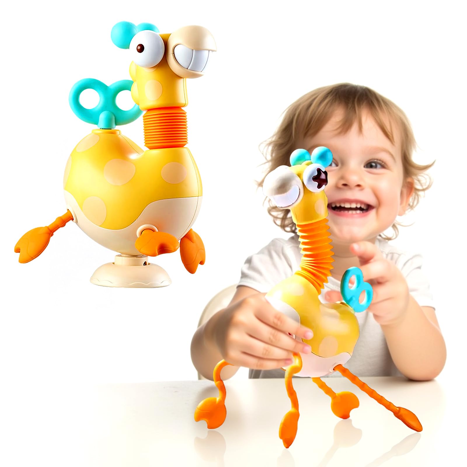 Montessori Juguete con Ventosa Morder Silicona con Cuerda Actividad Sensorial para Viajar Juguete Cochecito Que Fomenta la Motricidad Fina Juguete para Bebés de 6 a 18 Meses y Niños Pequeños