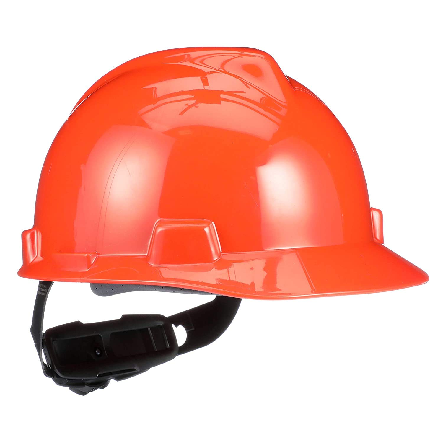MSA 475361 Tapa ranurada V-Gard, con suspensión Fas-Trac III, Orange, Estándar