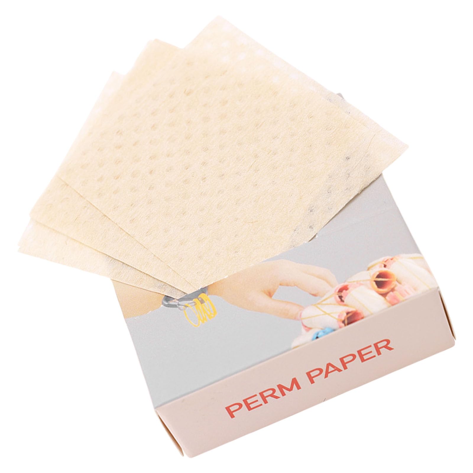 Xjdzineq Perm Papers 200Pcs / Box Hair Curling Papers, Tissue with Highs Temperature Resistance for Cold and Hot Perms Salon Perm Paper