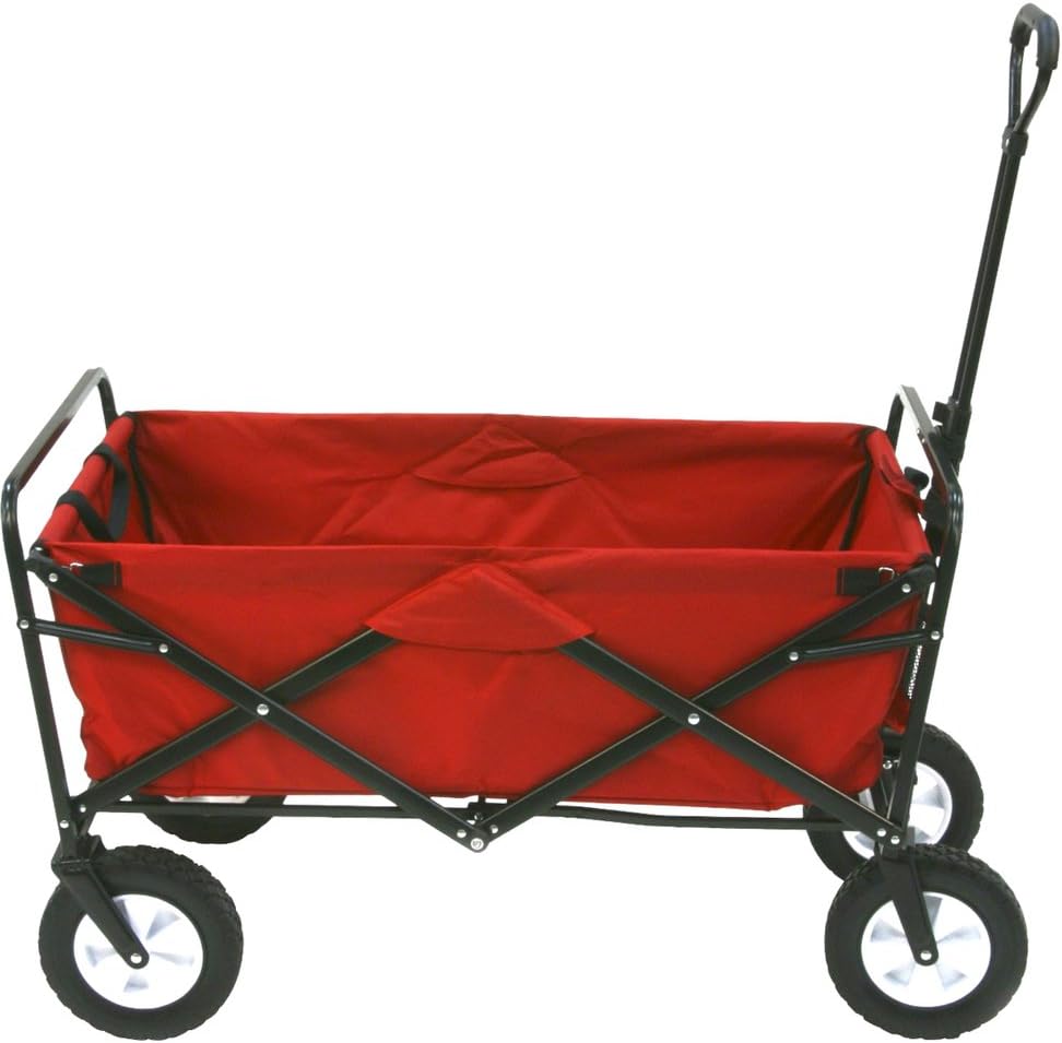 Heavy Duty Collapsible Wagon Fold Up Utility Cart Garden Folding Carts Dump Cart