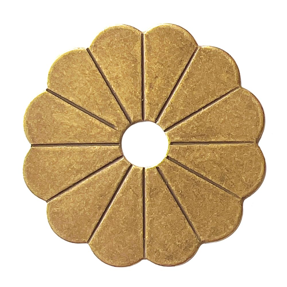 Tiazza Bronze 10Pcs Brass Backplate Washers Classical Furniture Decoration Gasket Brass Hardware Accessories (Bronze)
