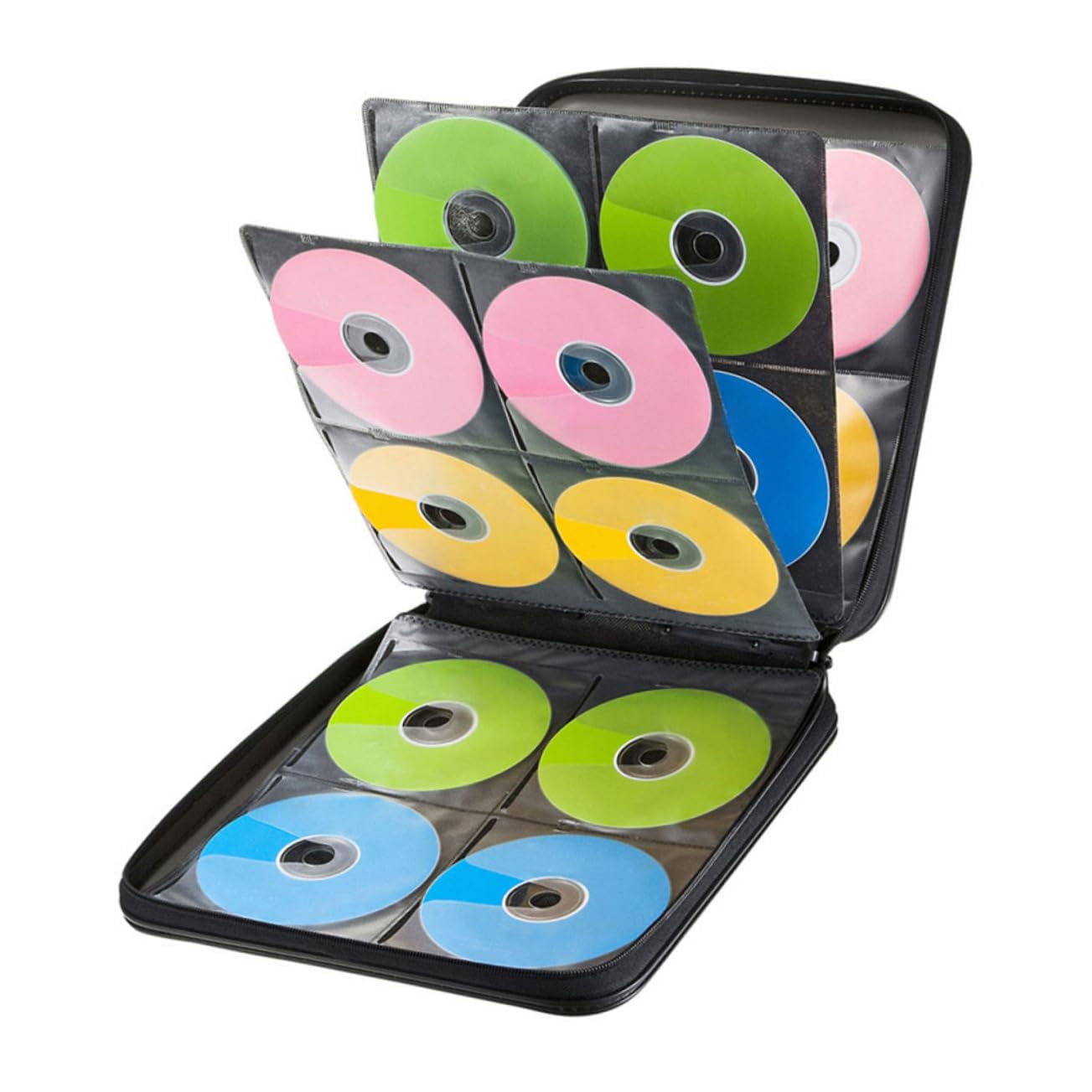 TOPBATHY Custodia Porta CD Capacità di Dischi Resistente Custodia Porta Dvd Maniglia per Auto e Casa