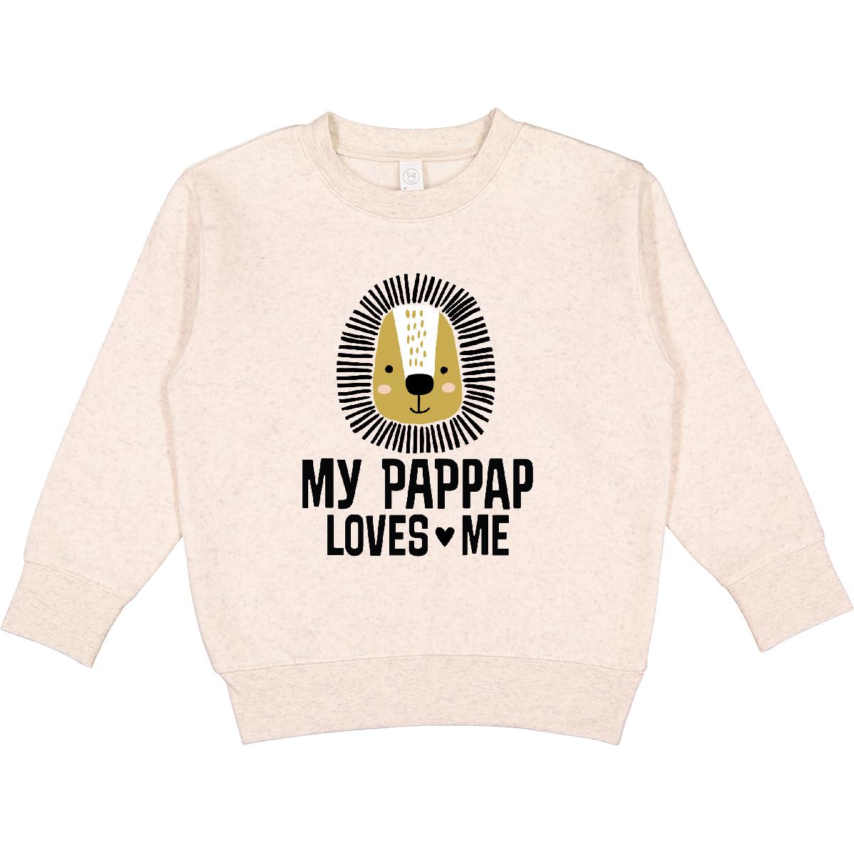 inktastic My Pappap Loves Me Grandson Lion Toddler Sweatshirt 3T Natural Heather 43337