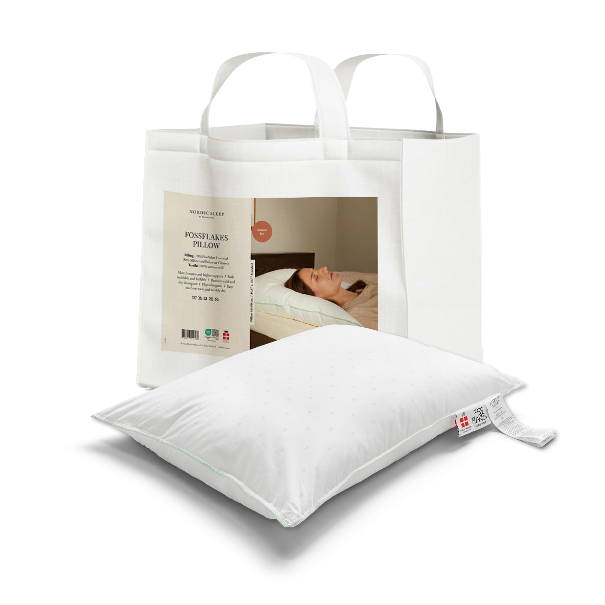 枕 NORDIC SLEEP PILLOW Amazon.com: FOSSFLAKES Nordic Sleep, Bed Pillow