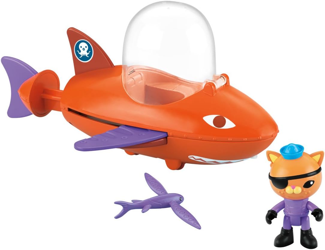 Fisher Price Toy - Octonauts Gup-B Flying Fish Playset with Kwazii Figure - Squirts Water