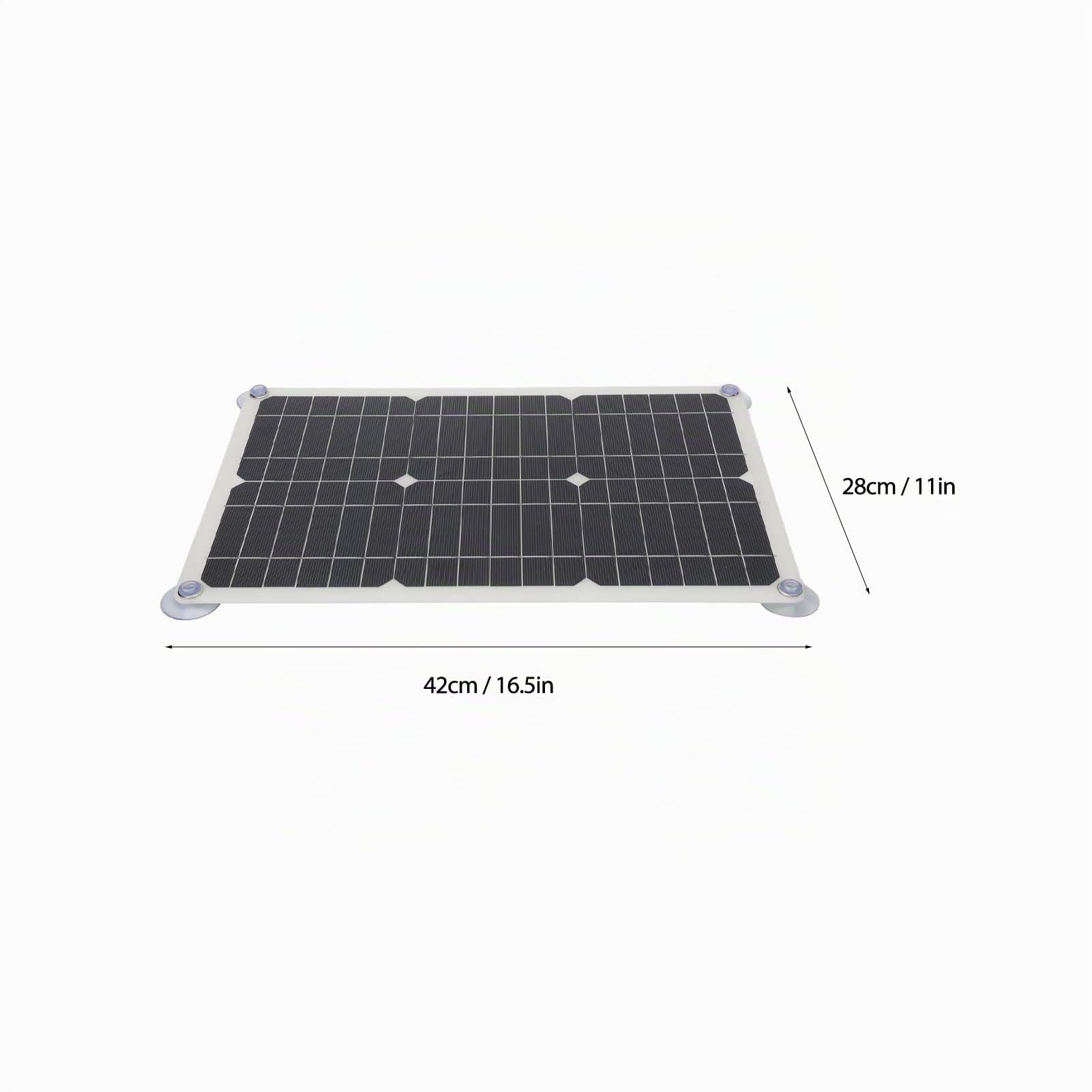 Kit de Panneau Solaire 100 W 18 V, Chargeur de Batterie, Contrôleur USB Portable, Kit de de Panneau Monocristallin pour Voiture, Bateau, Camping-car, Remorque Marine