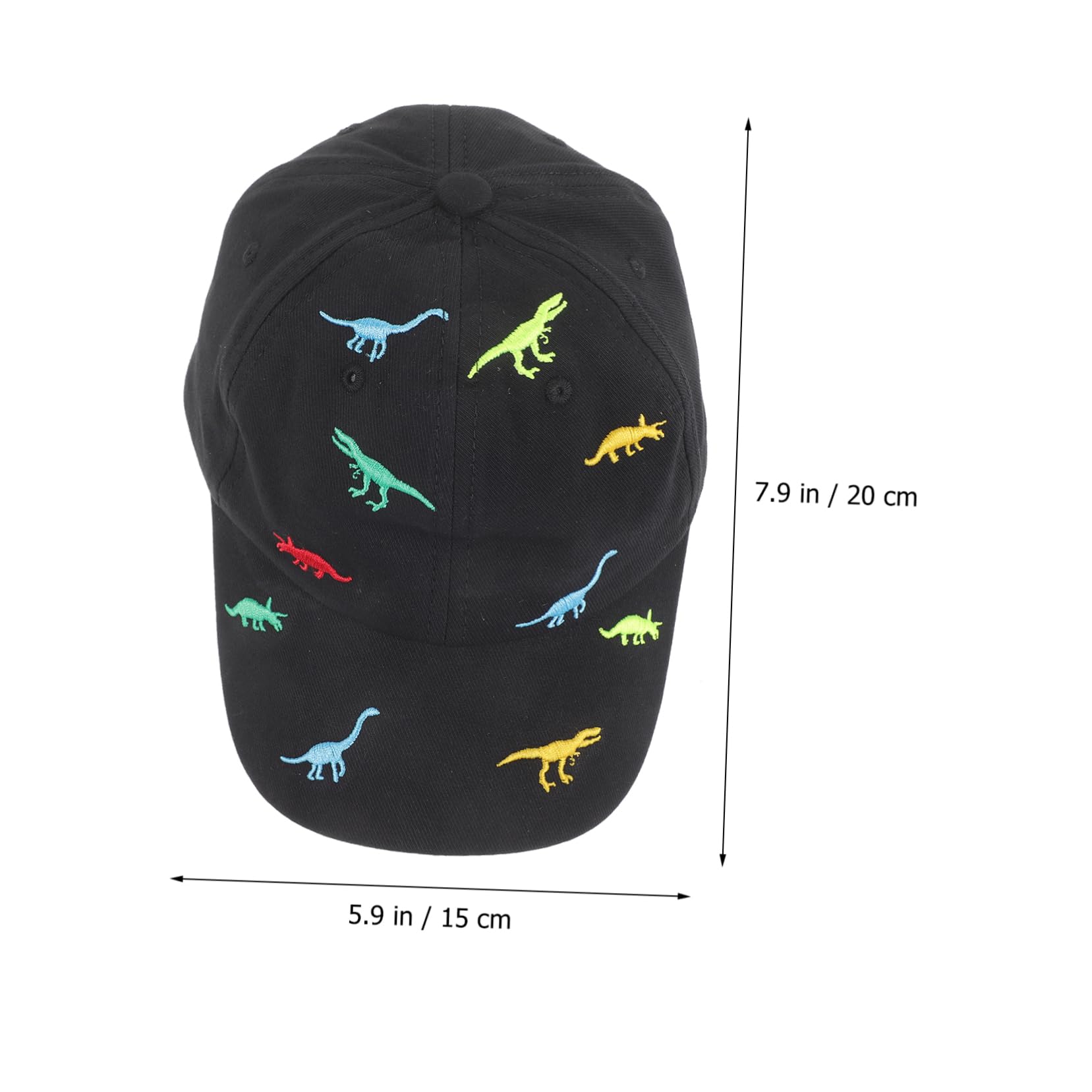 Toyvian Gorra de béisbol para pequeños Sombrero de béisbol pequeño Sol Sombreros de niña pequeña Sombreros de para niñas Gorra de algodón Black