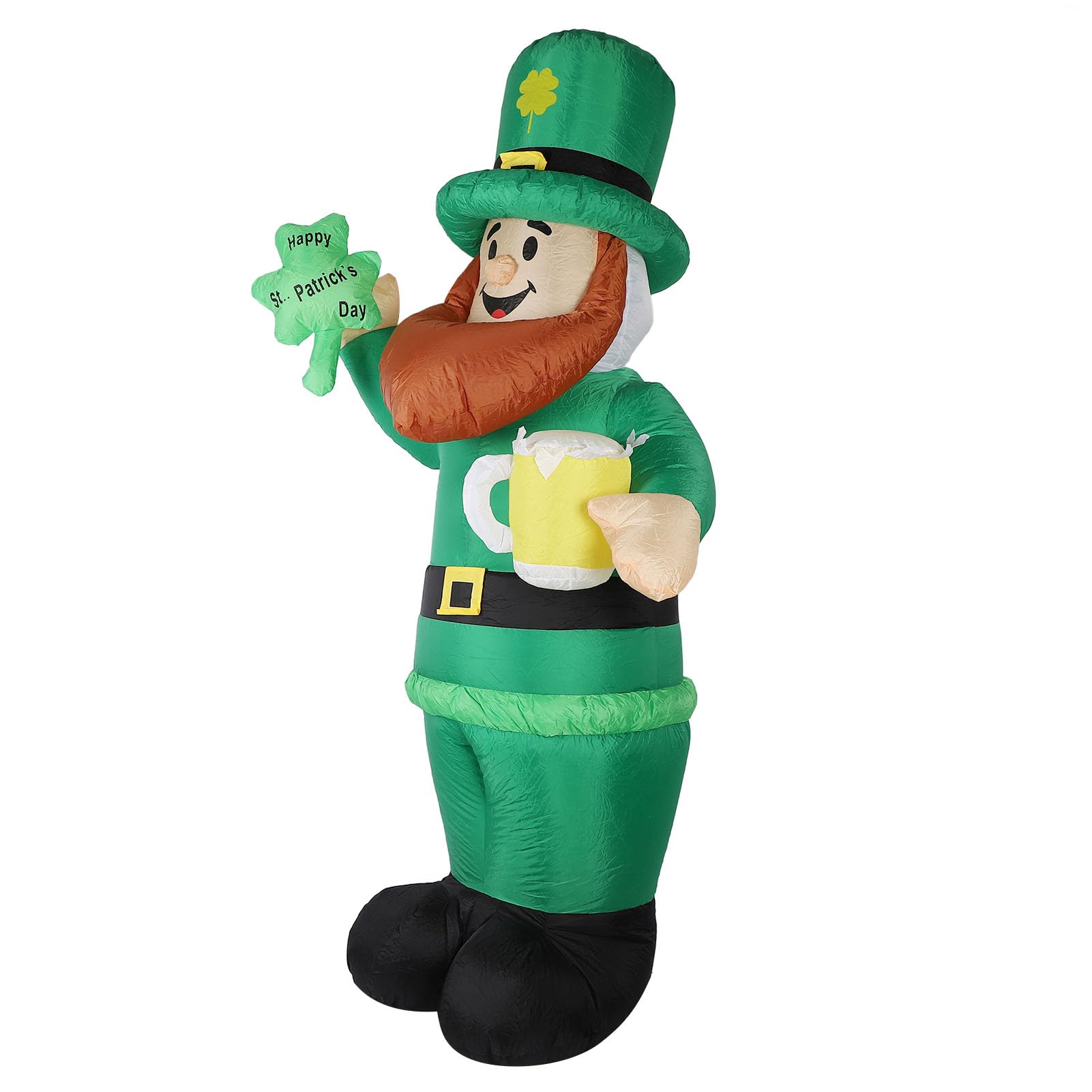 Lutin gonflable Saint Patrick de qualité supérieure en polyester 2,4 M