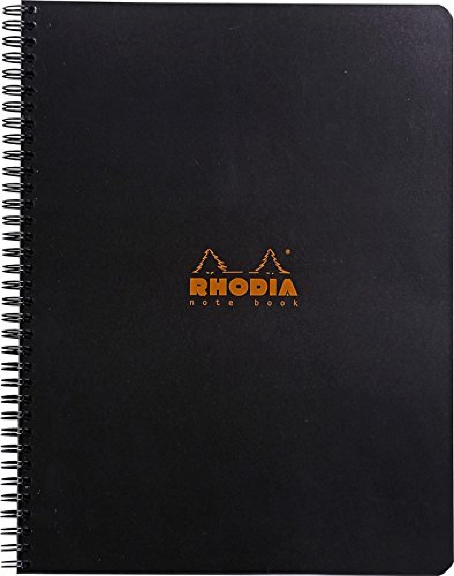 Rhodia Wirebound Book 9X11.75 BLK Lined