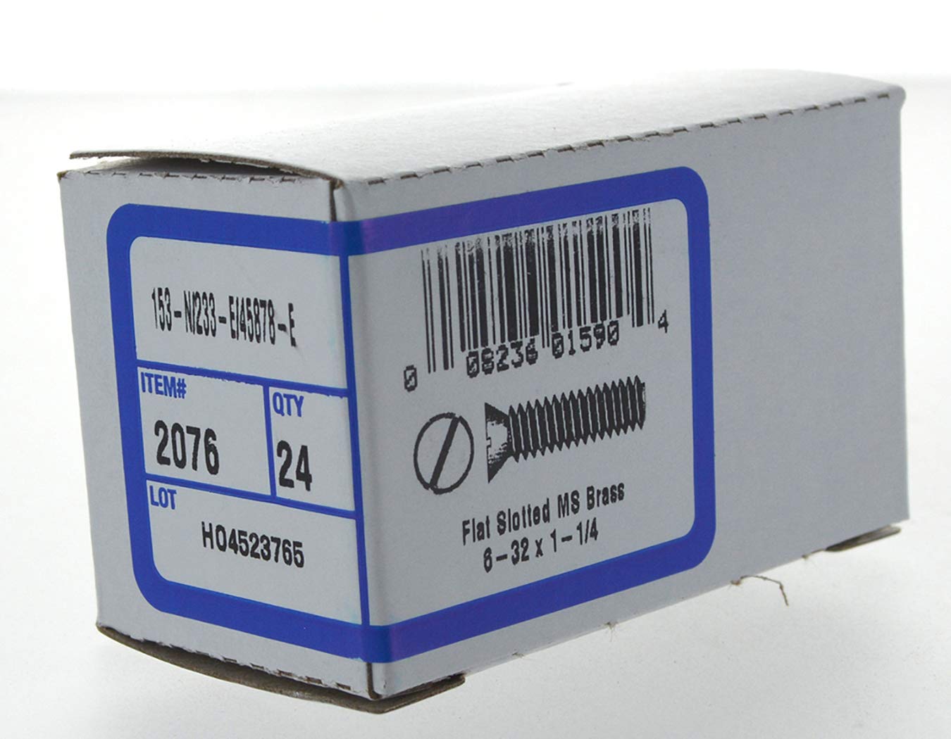 Hillman Group 2076 Brass Flat Head Slotted Machine Screws – 6-32 X 1-1/4", 24-Pack – Corrosion-Resistant Fasteners For Metal Parts