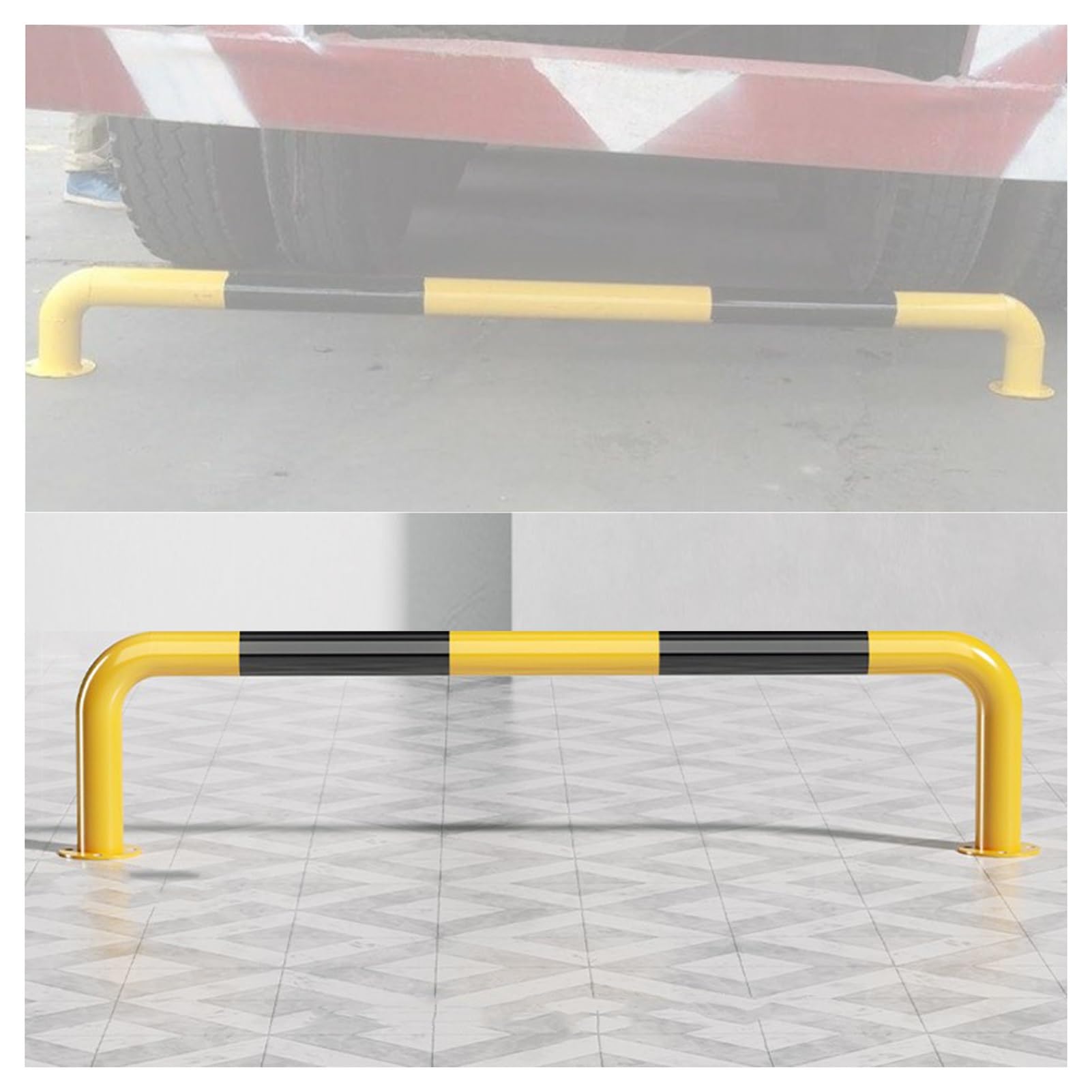 AYCDL Car Blocker, U-Shaped Guardrail Collision Bar,U Shape Bollards for Driveway Garage Parking,19.68-59inch -Collision Round Parking Post,One Color-47.24 x 11.8inch