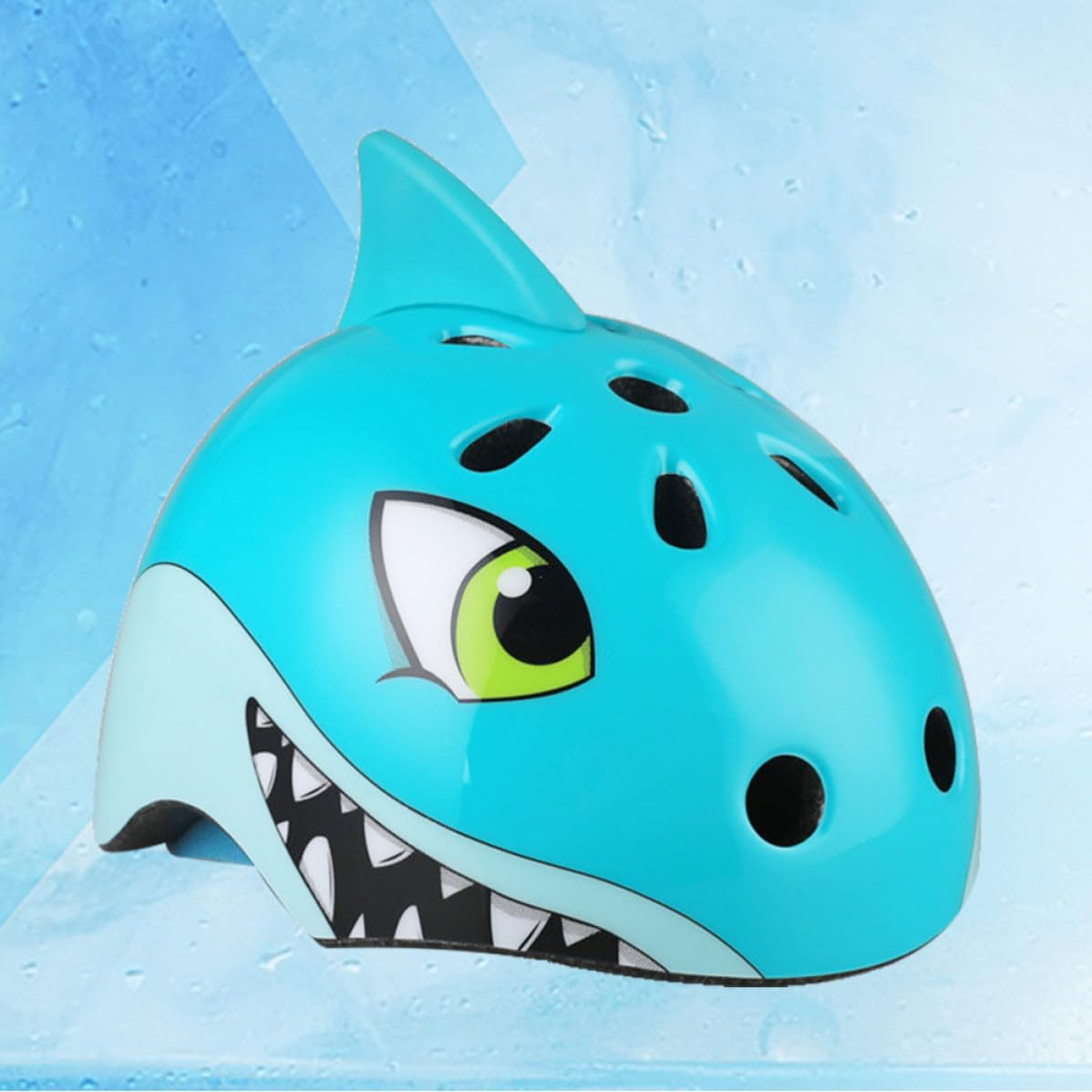 ULTECHNOVO Casco de Bicicleta Diseño de Tiburón 3D, Talla Ajustable 54-58cm, Ventilación Aire, Plástico Resistente para Ciclismo y Patinaje