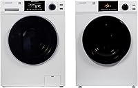 Equator EW835 + ED870 Washer Dryer Set: 1.9 cu ft Front Load Washer & 4 cu ft Vented Sensor Dryer, 110V Side-by-Side for Apartments
