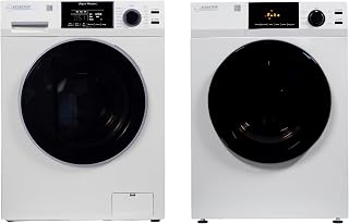 Equator EW835 + ED870 Washer Dryer Set: 1.9 cu ft Front Load Washer & 4 cu ft Vented Sensor Dryer, 110V Side-by-Side for Apartments
