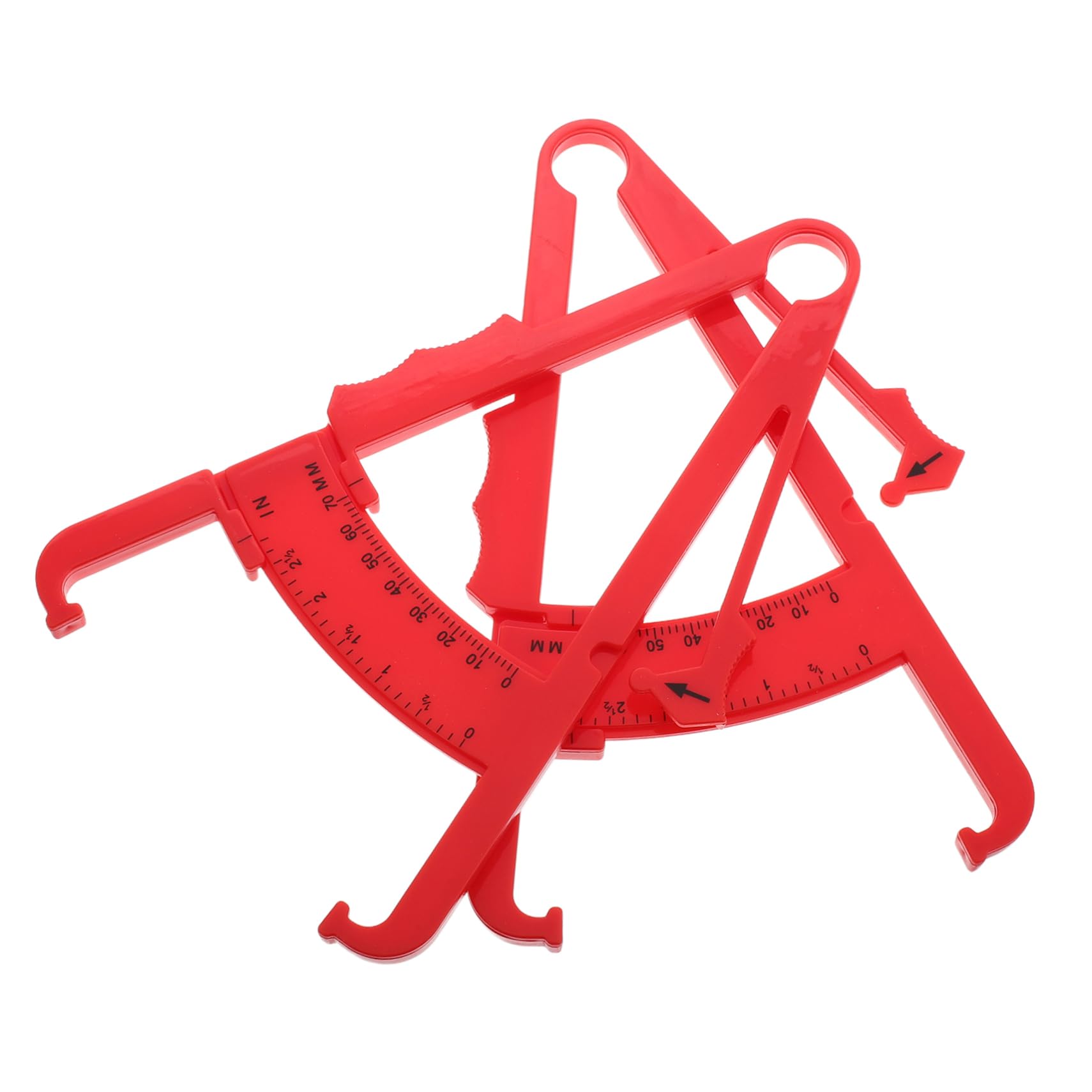 TOVINANNA 2pcs Fat Measuring Device Tools Skinfold Calipers for Weight Tracking Plastic Simultaneous Measurements