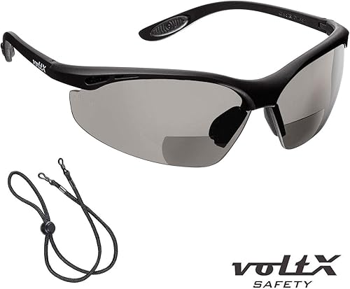 Miniatura 2 de voltX Gafas de seguridad de lectura BIFOCAL "Constructor" (humogris + 1.5 dioptrías) con certificación CE EN166Fgafas deportivas de ciclismo,
