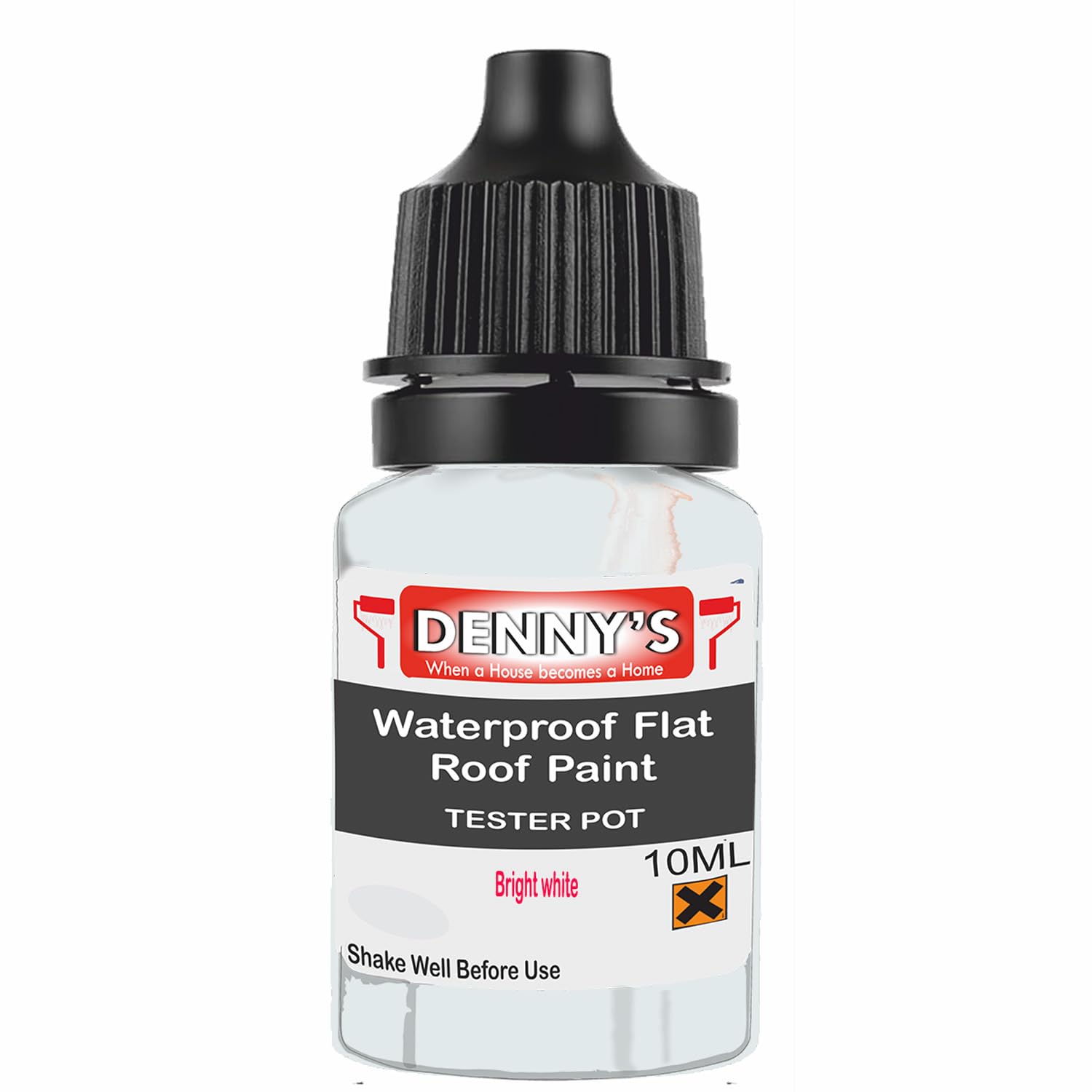 SCOOBYS PAINTS BACK IN THE MIX Chlorinated Rubber Flat Roof Paint – Waterproof Roof Sealer & Leak Repair Coating, Quick Drying, High Adhesion (Bright white, 10ML Tester Bottle)