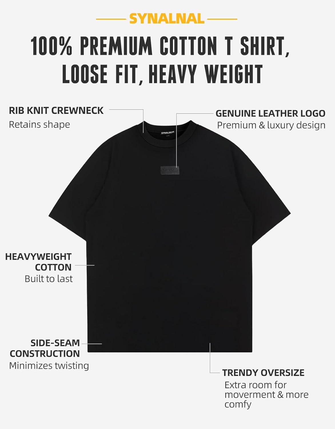 Mens Graphic Tees Vintage Oversized T Shirts for Men Letter Print Casual Crewneck Cotton Top Short Sleeve Streetwear, Black - Image 5