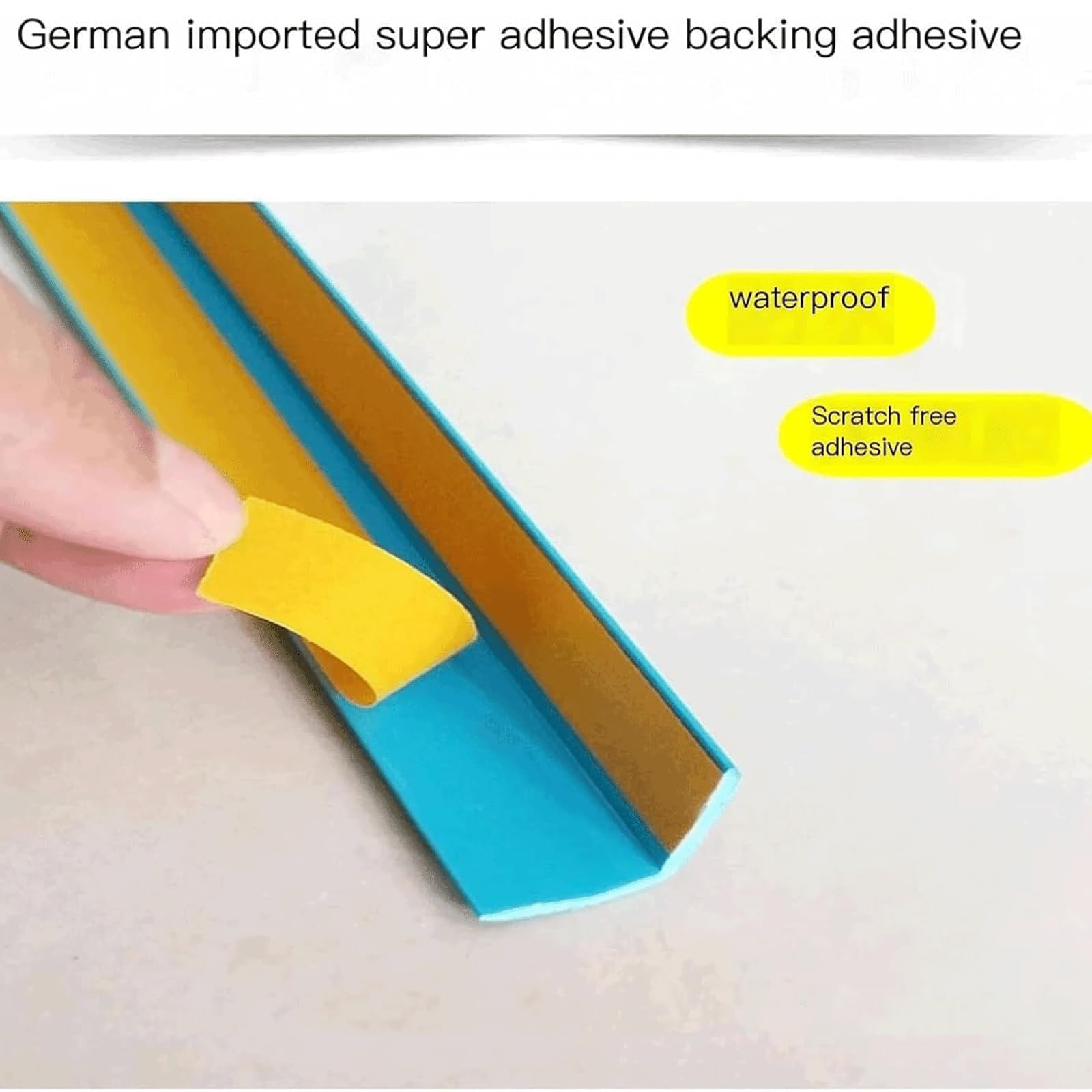 Protector de esquinas y esquinas antideslizantes de goma autoadhesivo, protector amarillo seguro para el hogar y la oficina, fácil de instalar, perfecto para niños y mascotas