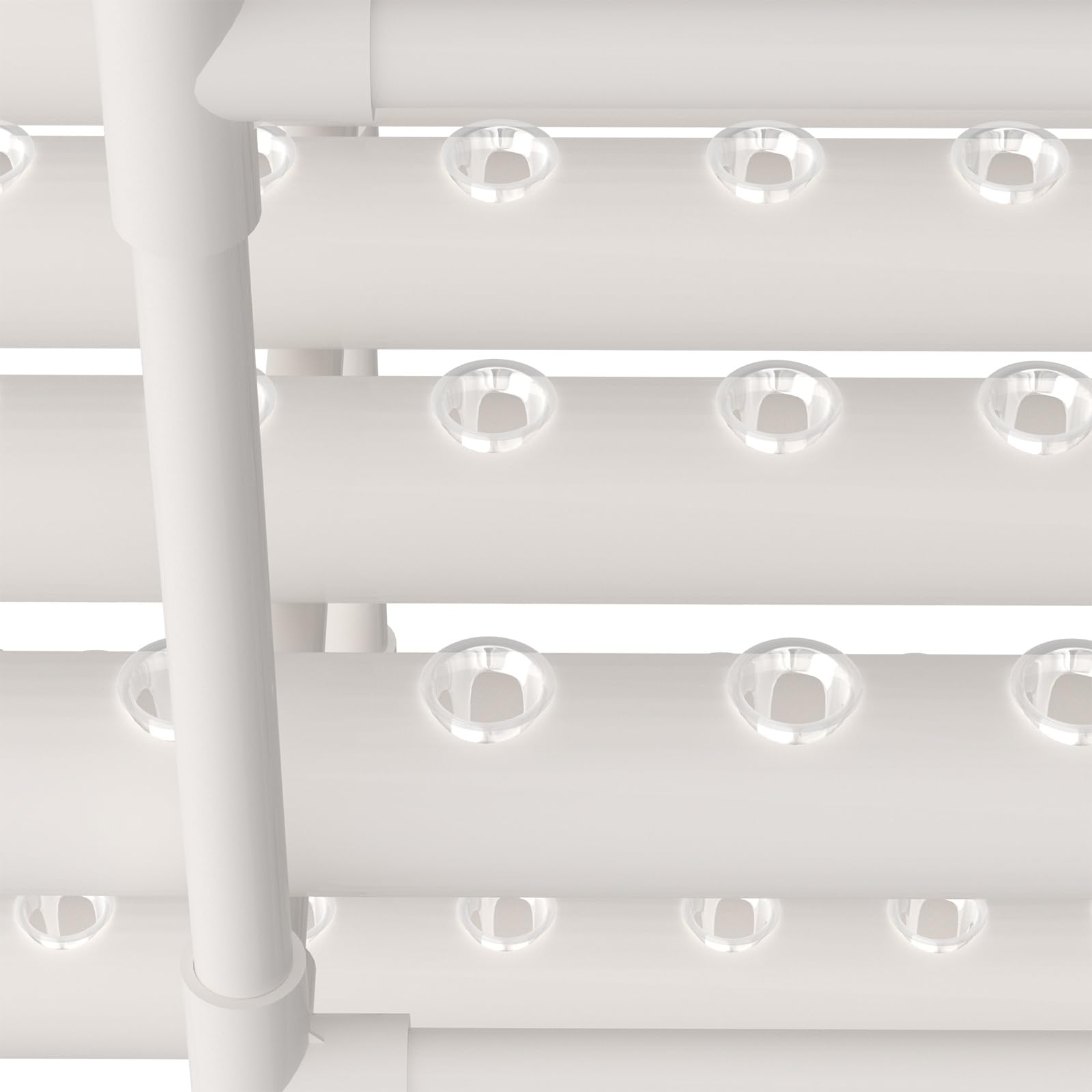 Sistema de cultivo hidropónico, sistema de jardinería hidropónico con 108 espacios para plantas, 3 capas, kit de cultivo hidropónico, para hierbas, frutas y verduras, tubos de PVC de grado