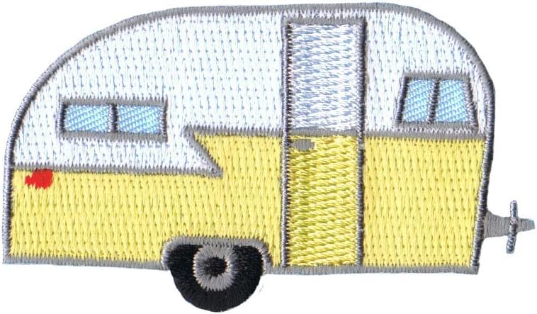 Camper Travel Trailer RV Embroidered Iron On Badge Applique Patch FD
