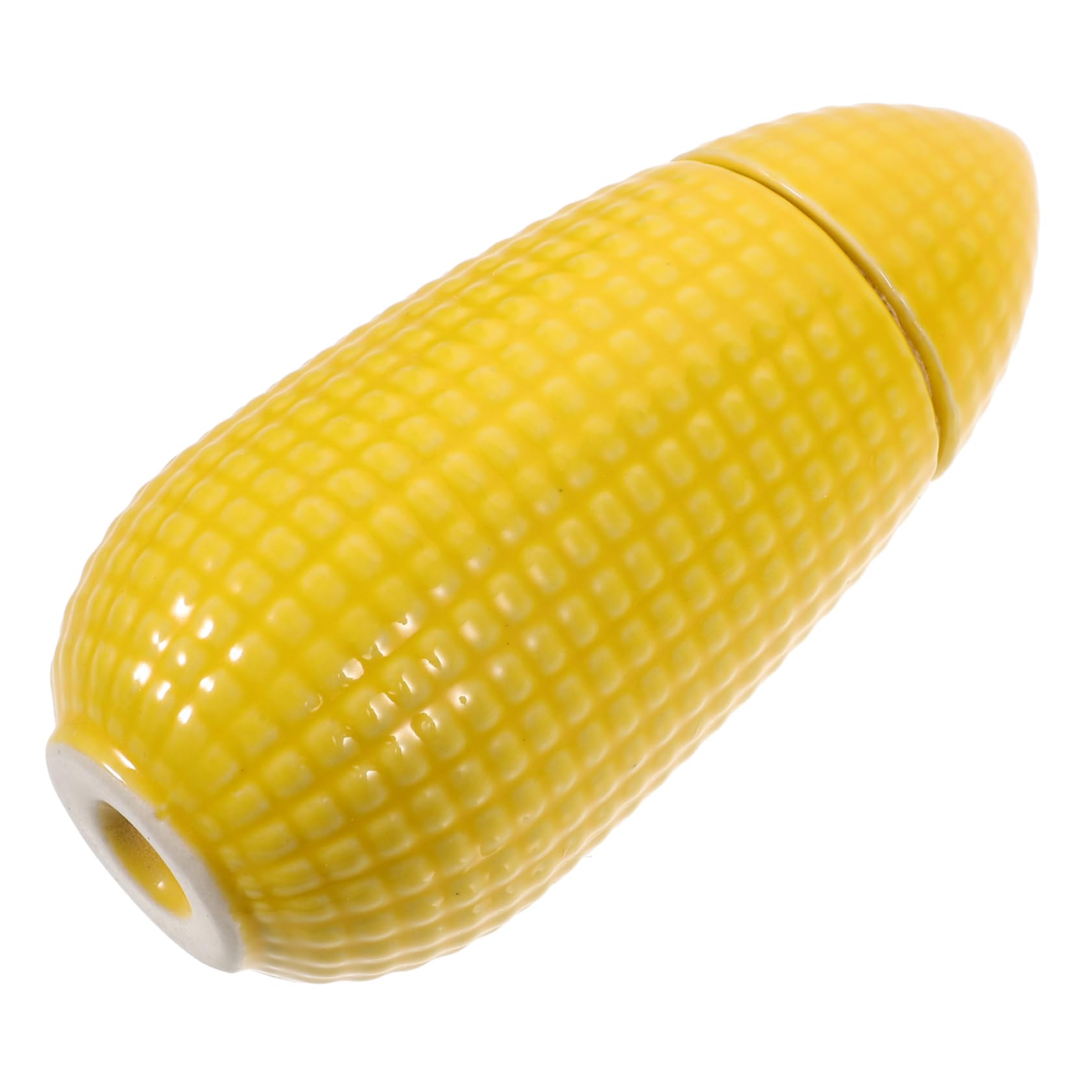 SOLUSTRE Corn Shaped Decorative Tea Canister Airtight Ceramic Storage Jar for Tea Sugar and Nuts for Tea Lovers Kitchen Organization Container with Lid