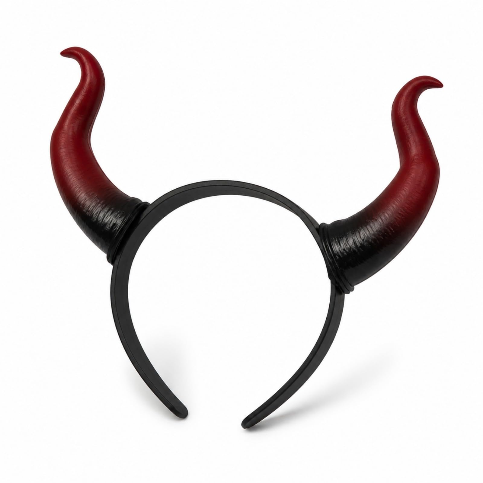 Ufyuayig Red Black Devil Horns Headband for Halloween Cosplay Party