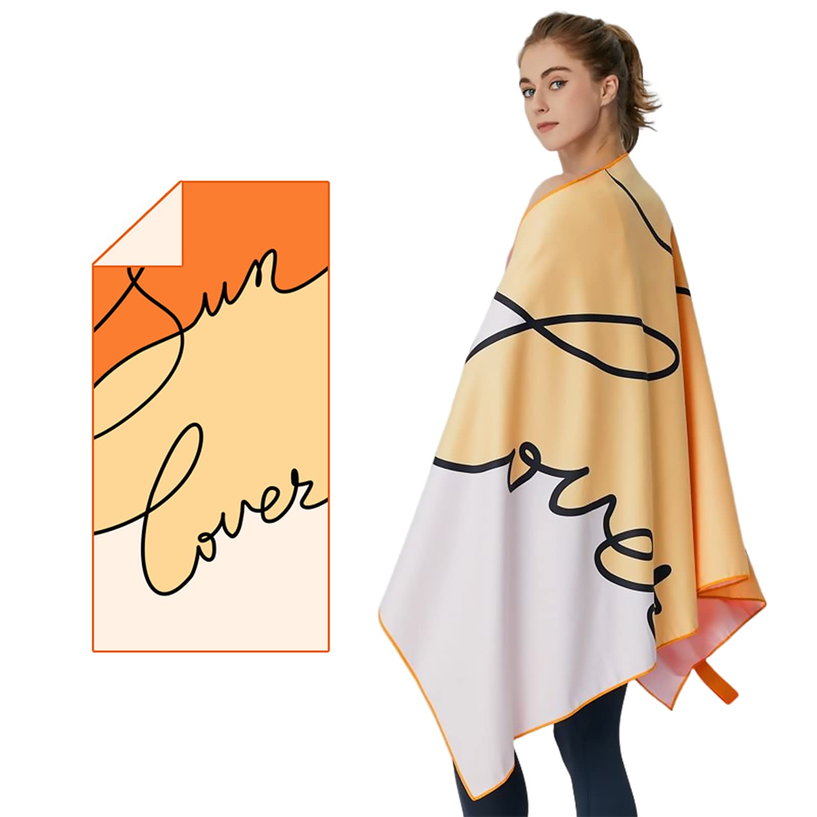 LumiSyne Microfiber Beach Towel UPF 50+ Large Reversible Beach Towel Super Absorbent And Quick Drying Sand Free Towel Lightweight Compact Travel Towel For Beach Swimming Sports Gym Yoga Camping Hiking