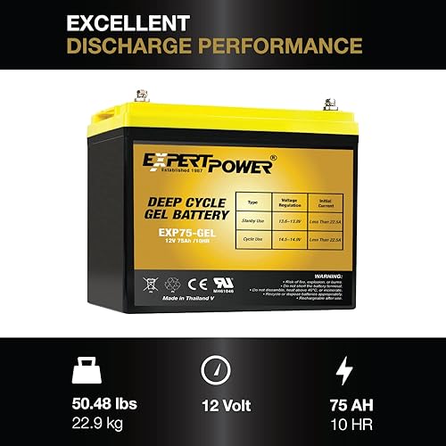 Miniatura 2 de ExpertPower Kit de energía solar de 200 W y 12 V con batería batería de gel de 900 Wh + panel solar mono de 200 W + controlador de carga MPPT de 20