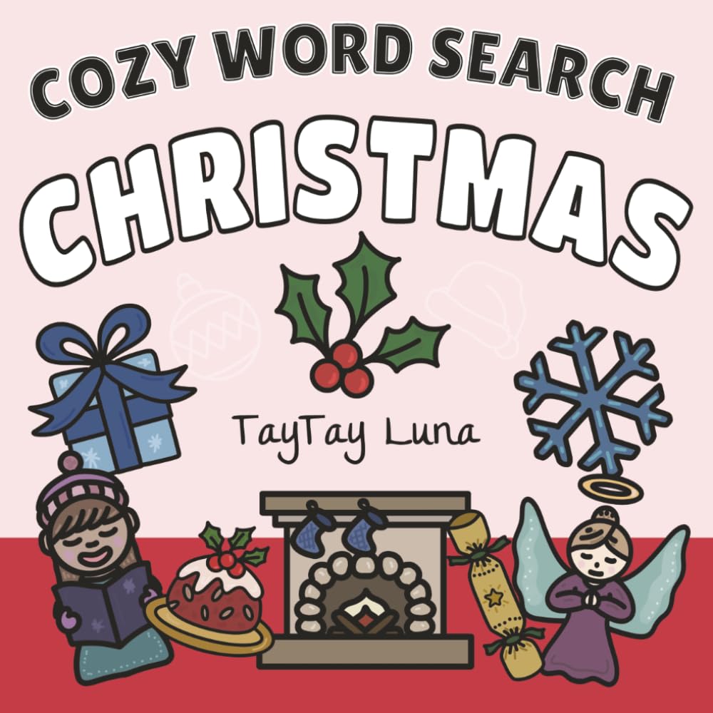 CHRISTMAS: Coloring Word Search Book for Adults and Kids, Bold and Easy, Simple and Relaxing Designs, Variety of Festive Images (Bold & Easy Coloring)