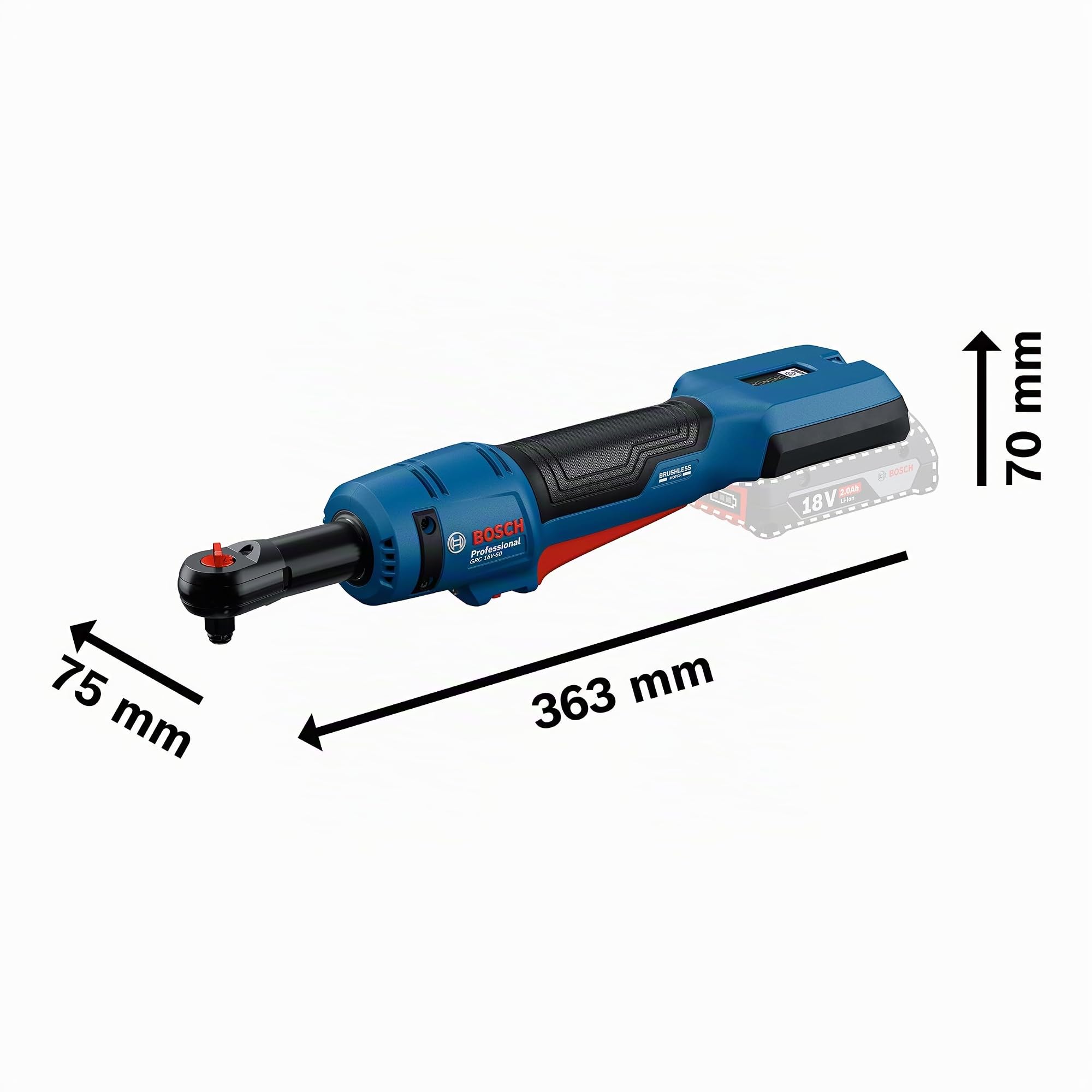 Bosch Professional 18V System Avvitatore a cricchetto a batteria GRC 18V-60 (incl. L-BOXX)