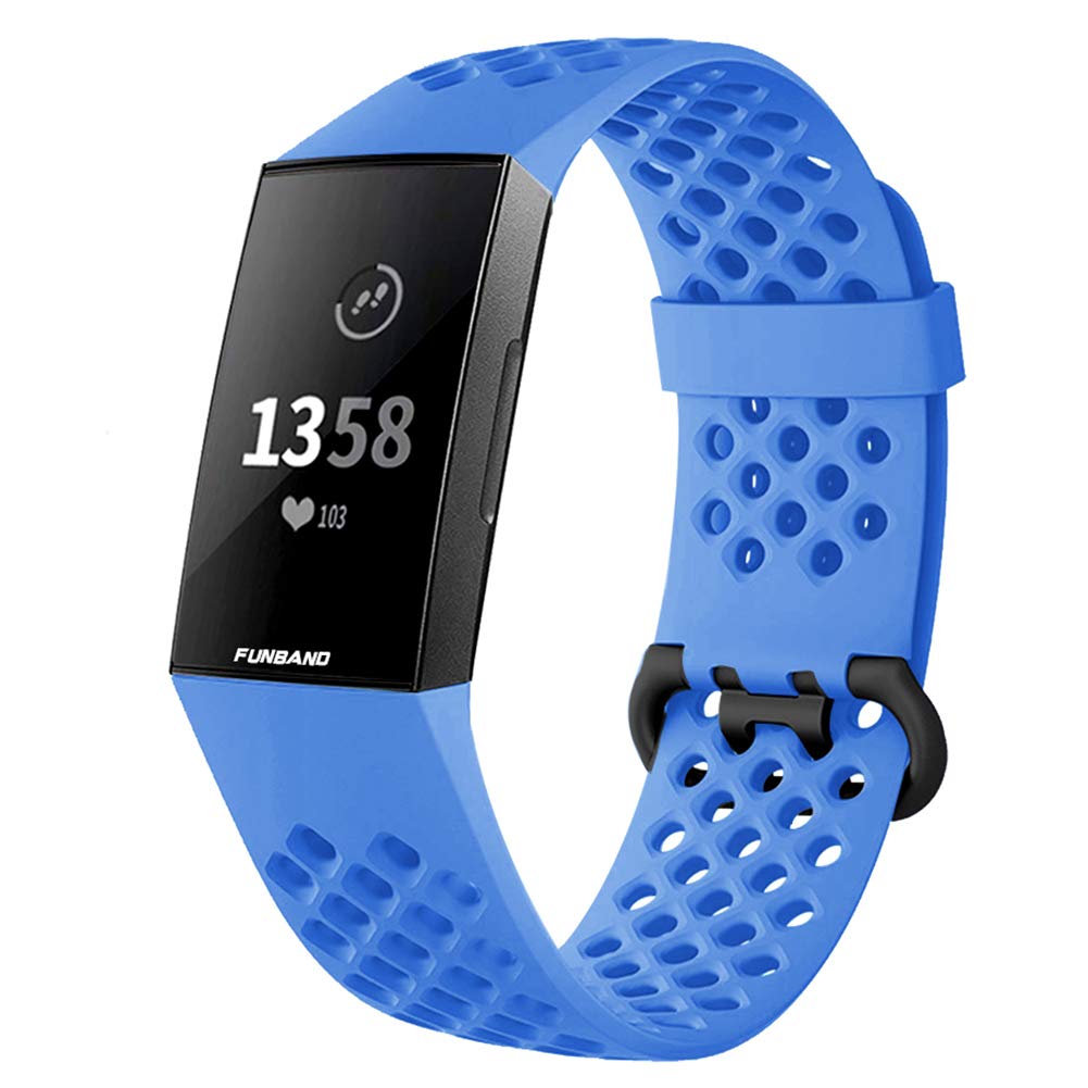 FunBand Fitbit Charge 3/Charge 4 Correa, Edición Especial Soft Silicona Deportes Recambio de Pulseras Ajustable Reemplazo Accesorios para Reloj Fitbit Charge 3/Charge 4 — view 20