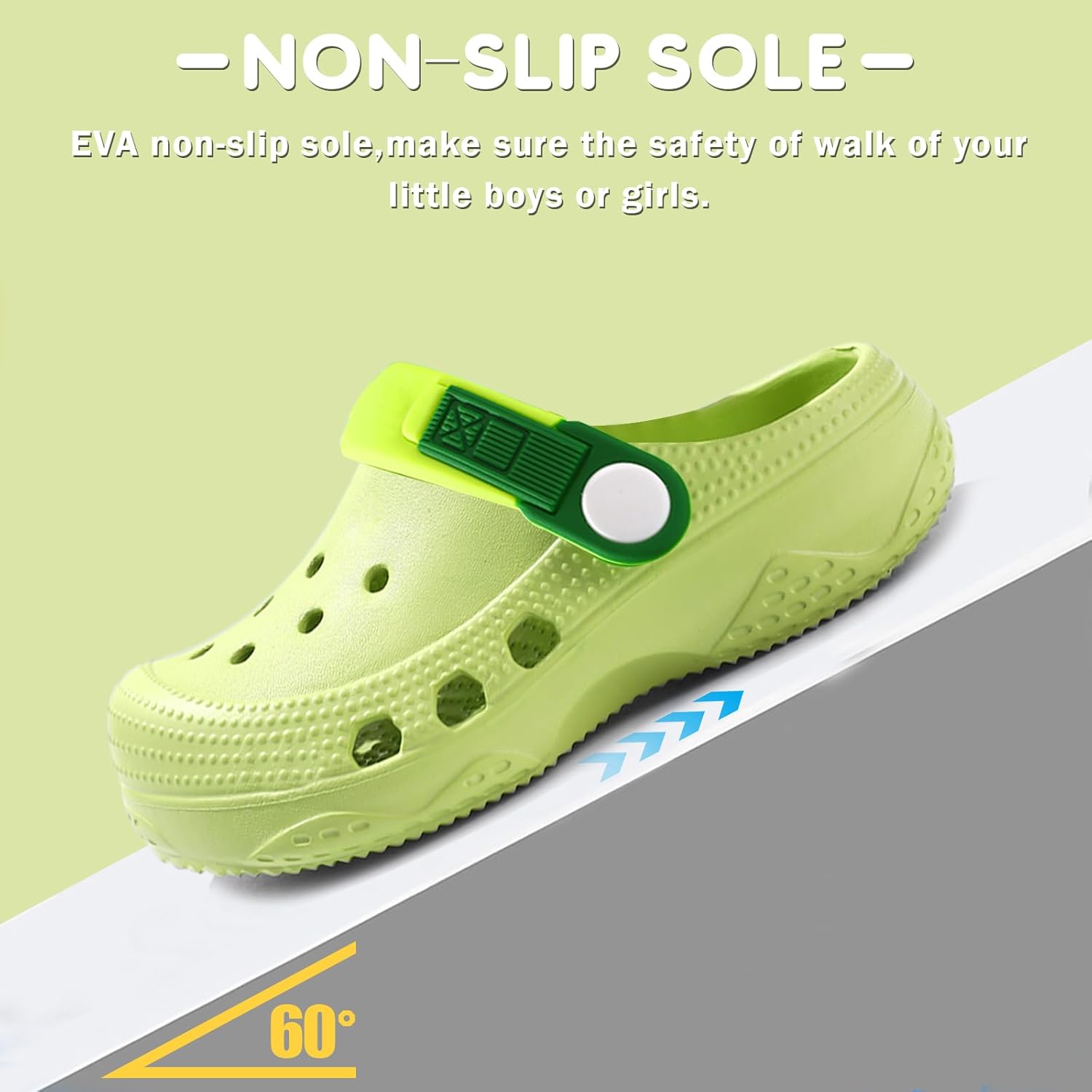 Toddler Clogs Boys Girls Kids Dinosaur Garden Shoes Slip on Sandals Slides Water Summer Shoes for Outdoor Beach Pool 8-9 Toddler Puregreen image 3 of 8 B0CZ9KPZGM